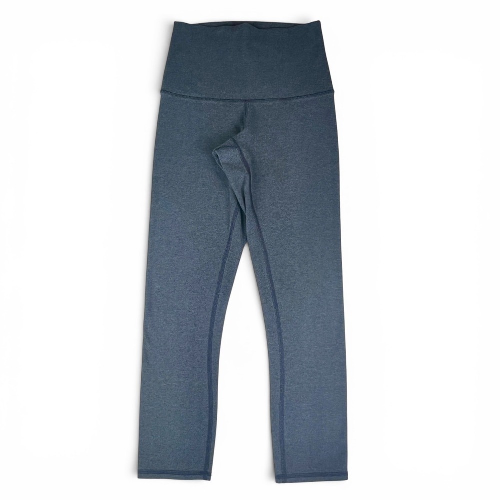 Lululemon Align Women Size 4 High Rise Crop 21" Heather Blue Soft Heavy